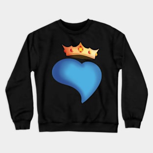 Blue Heart King Crewneck Sweatshirt